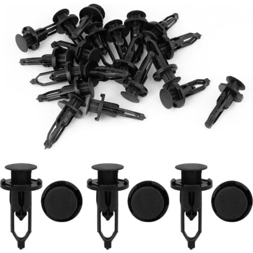 20x Plastic Rivet Fastener Bumper Clip Retainer Screw Fender For Toyota 52161-20010 2000-On Black