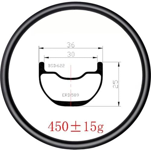 29er MTB AM ENDURO carbon rim 36mm x 25mm Clincher Tubeless disc wheel inner 30mm 24H 28H 32H UD 3K 12K 29inch mountain bike