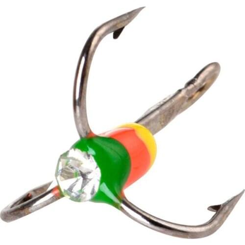 5Pcs/Set Fishing Hooks Winter Ice Fishing Three-jaw Hook High Carbon Steel Tackle Tools Fishing Accessories Newly 6#8#10#12