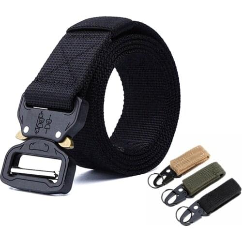 125-145CM Army Belt Military Metal Buckle High Quality Nylon Outdoor Sport US Training Classic Waist Belt Men Tactical Plus Size