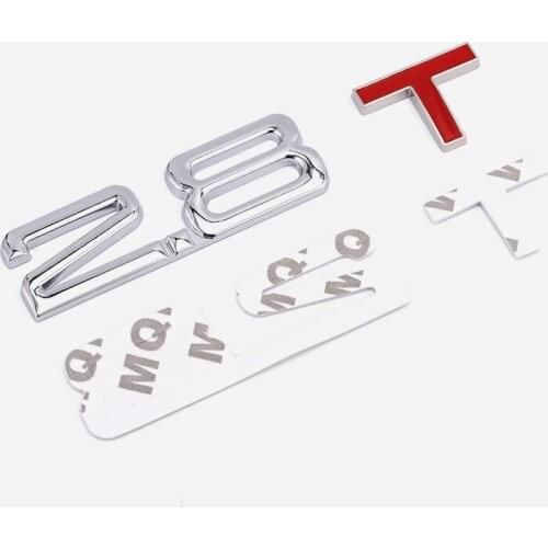 Car 3D Metal 1.6T 1.8T 2.2T 2.5T 3.0T Logo Sticker Emblem Badge Decals Auto Tail Sticker for BMW Mercedes Ford Audi Toyota Honda