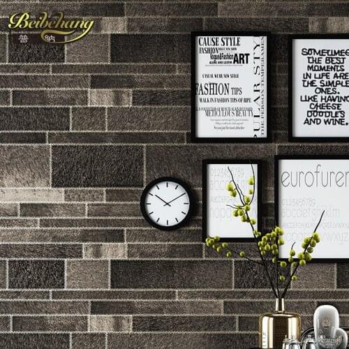 Beibehang wall paper Puna American retro pattern linen Buppee study entrance paved walkway British style wallpaper backdrop