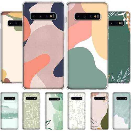 Abstract Art Lines candy green Phone Case For Samsung Galaxy A51 A50 A71 A70 A40 A30 A20E A10S A01 A21 A41 A6 A7 A8 A9 Plus Cove