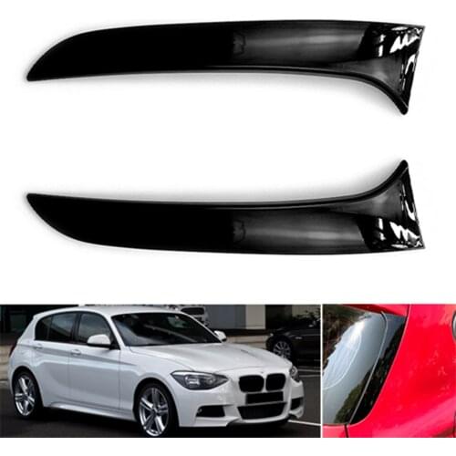 Black Car Decor Rear Window Spoiler Side Strip Cover Trim For BMW 1 Series F20 F21 2012-2019