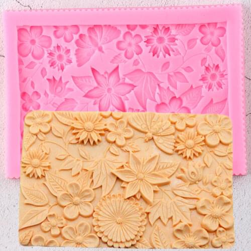 Flower Leaf Cake Border Lace Silicone Molds Wedding Fondant Cake Decorating Tools Cupcake Candy Clay Chocolate Gumpaste Moulds