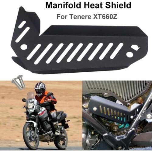 For Yamaha Tenere XT660Z Manifold Heat Shield Protecting Mask Insulation Board Baffle Exhaust Pipe System Guard Protector Cover