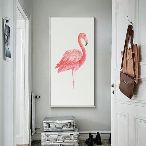 Elegant Poetry Modern Minimalist Flamingos Canvas Painting Print Poster Picture Art Wall Painting Home Decoration