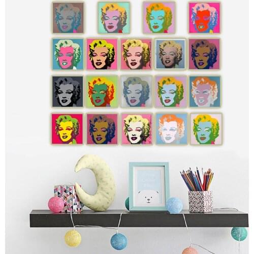 Canvas Oil Painting Andy Warhol"Marilyn Monroe"Wall Aesthetic Backdrop Home Interior Decoration Unframed Modern Artwork Poster