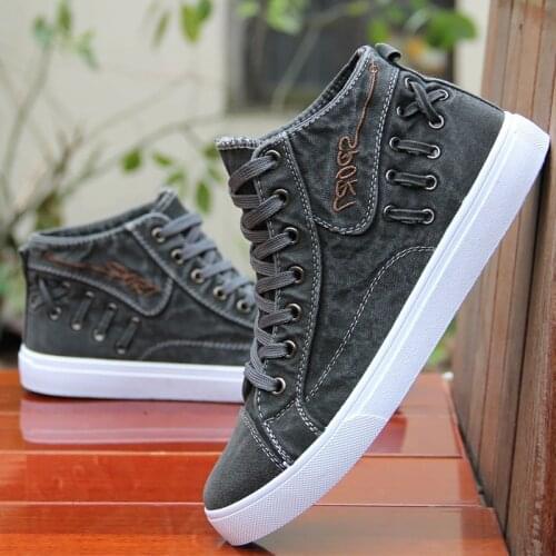 Canvas Shoes Mens Sports Shoes Spring Autumn 2021 Designers Cross Tie Mens High Top Casual Shoes Sports Shoes Boys
