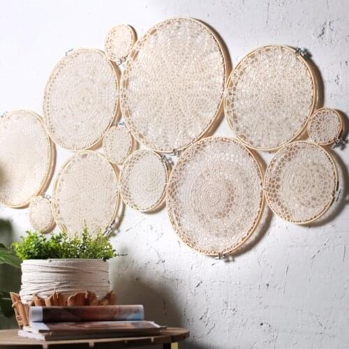 Mexican DreamCatcher Large Tapestry Handmade Cotton Bamboo Wall Decoracion Habitacion Adolescente Macrame Curtain Hippie Decor