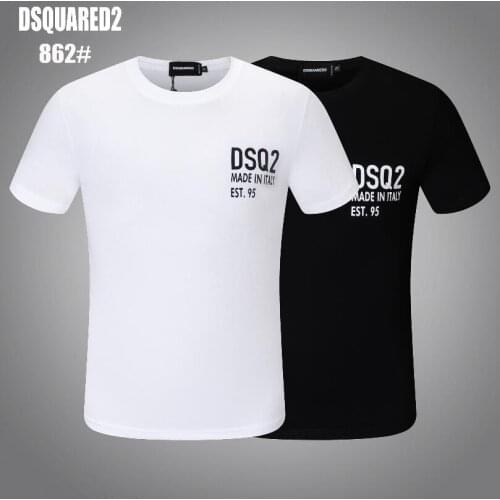 DSQ2 Mens Cotton T-shirt Letter Print Top 862