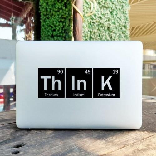 Funny Think Element Square Laptop Sticker for MacBook Pro 16" Air Retina 11 12 13 15 inch Mac Book Skin 14" Dell Notebook Decal