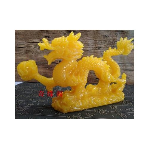 Jade green dragon han dragon god golden zodiac dragon decoration Animal wealth resin crafts sculpture decoration statues Home