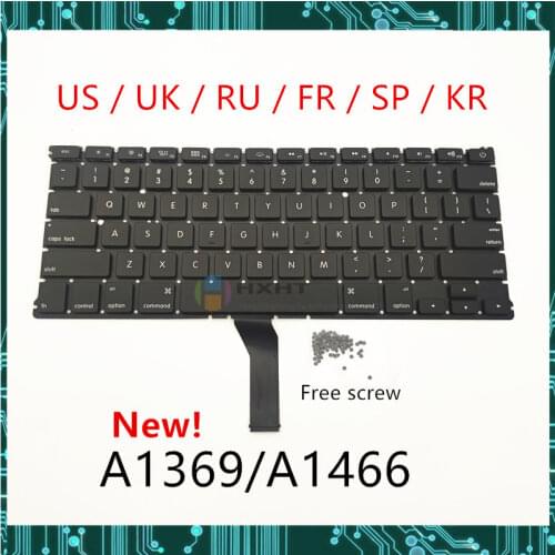New A1369 A1466 KR Korea keyboard For Apple Macbook Air 13" A1369 A1466 Laptop keyboard 2011 2012 2013 2014 2015 2017 Years