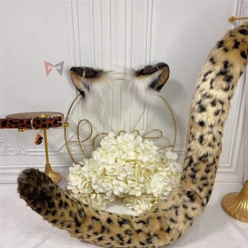 MMGG New Flower leopard Ears HairhoopTail Beast Style cosplay Headwear for Girl Women Costume Accessories Custom Made