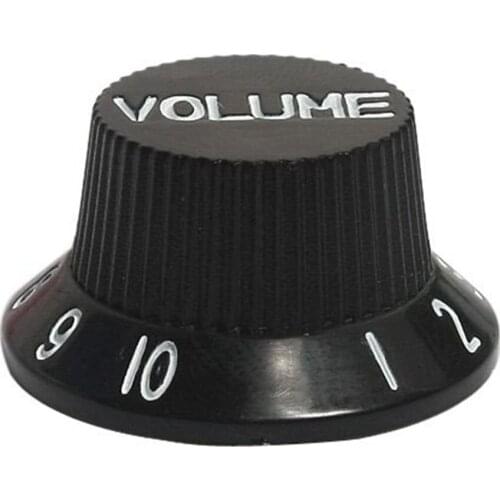 3 Pieces Plastic Electric Guitar Volume Tone Control Knob Cap 1V2T Black