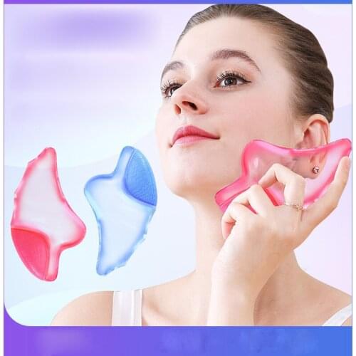 Red Blue Light Therapy Scraping Board Facial Cleaning Massage Beauty Face-lifting Lymph Channel Meridians Dredge Gua Sha Plate