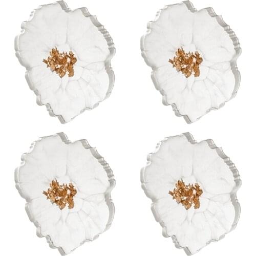 Coaster, Smooth Agate Coaster of Agate Slice Coaster,Candle Pad, Coap Pad, Bowl Pad,Home Decoration Set of 4