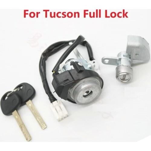Full Car Lock Core For Hyundai tucson Car Central Control Door Lock Ignition Lock Left Front Door Key Full