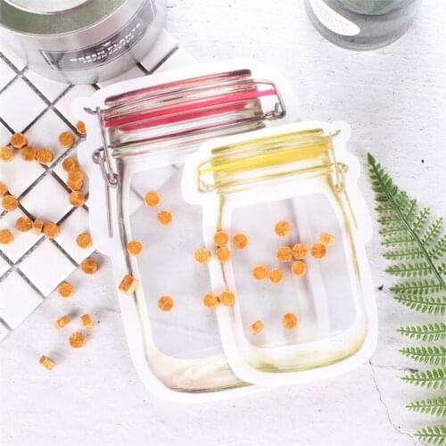 Home Decoration Zipper lock bag Food storage Biscuit bag Self-styled Transparent Plastic bags Reseal Food bags