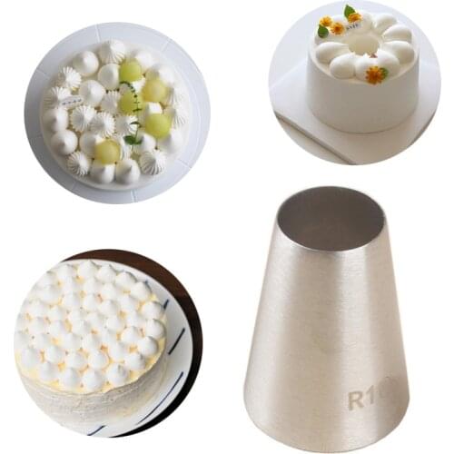R18 Large Size Round Mouth Cream Biscuit Nozzles 304 Stainless Steel Baking DIY Tools Cake Pastry Nozzles Kitchen Tools