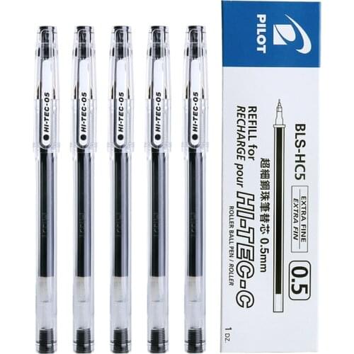 Pilot BLLH-20C Needle Gel Pen Hi-tec-c Gel Pen 0.3/0.4/0.5 Gel Pen Large Capacity School Students or Daily Wiriting Office