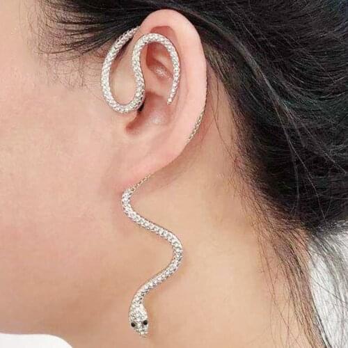 New Fashion Punk Style Twining Snake Shape Earrings Stud Cuff Earrings For Women Style Jewelry 1PC