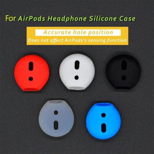 2pcs/pair For Iphone 7 7Plus Earphones Silicone Ear Caps Ear pads for Airpods Wireless Bluetooth Earphone Case Earpads Eartips