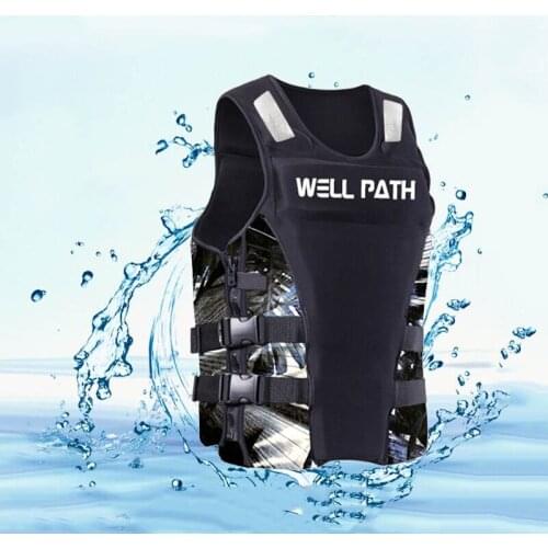 Professional Life Jacket Neoprene 35kg-100kg Adult Kids Women Buoyancy Life Vest Swimming Drifting Surfing Fishing Safety Jacket