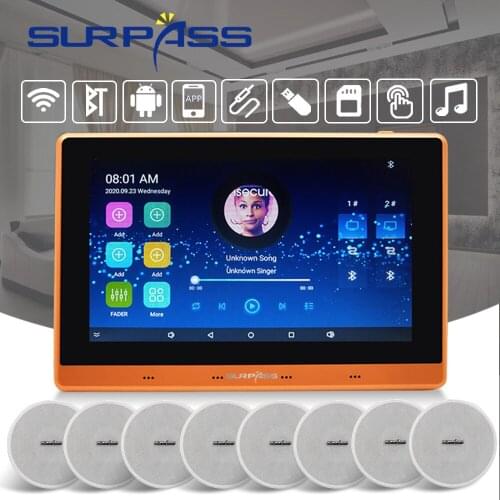 Stereo Bluetoooth Wifi Wall Sound Amplifier Android Toruch Screen Audio System Smart Home Theater Hifi Ceiling Speaker Music Kit
