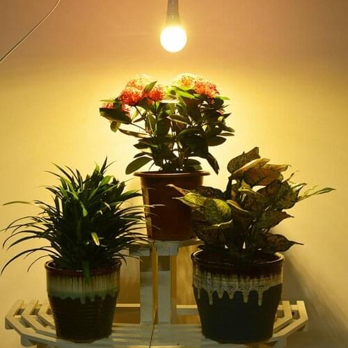 LanLan LED E27 85-265V 7W LED Plant Growing Light Bulb for DIY Horticulture Indoor Outdoor Gardening