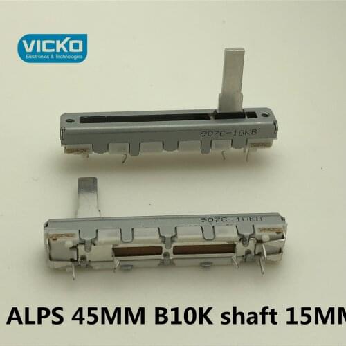 Japan ALPS 45MM B10K 10KB 4.5cm shaft 15mm trip 30mm sliding single potentiometer switch