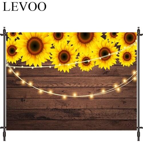 LEVOO Photographic Background Sunflower Light Post Board Baptism Child Photocall Photobooth Studio Photography Backdrop