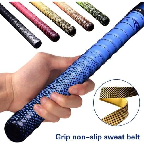 1Pc Colorful Gradient Thickened Fishing Rod Sweatband Anti-slip Badminton Tennis Racket Grip Tape