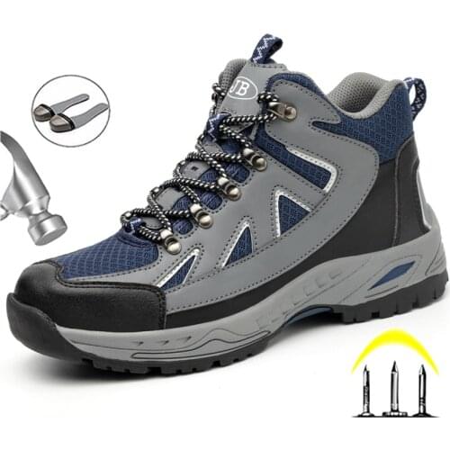 2020 New Men Boots Indestructible Safety Shoes Men Work Boots Anti-puncture Work Safety Boots Construction Industrial Shoes Male