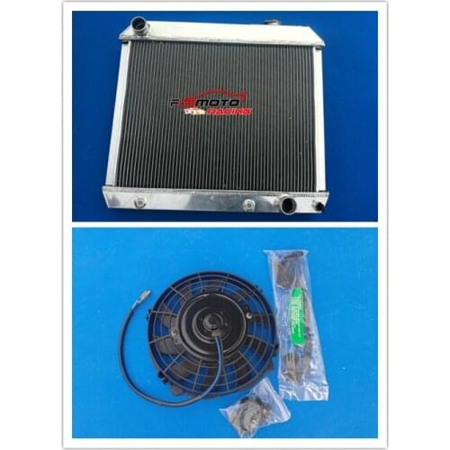 3 Row Aluminum Radiator + FAN For Chevy Truck C10/C20/C30 1963-1966 65 64