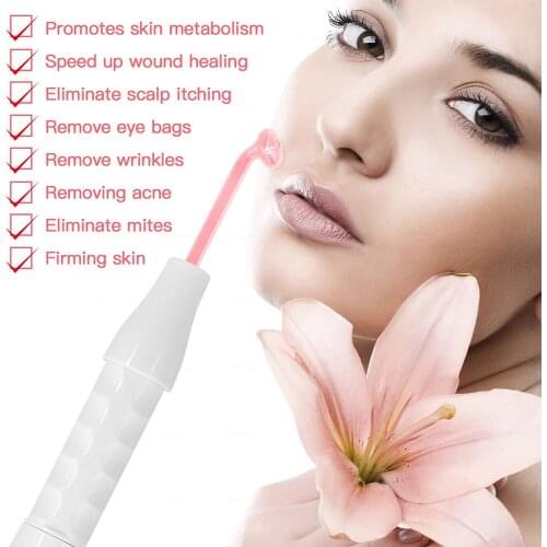 4 In 1 High Frequency Electrode Wand Electrotherapy Glass Tube Beauty Device Acne Spot Remover Facial Skin Care Spa