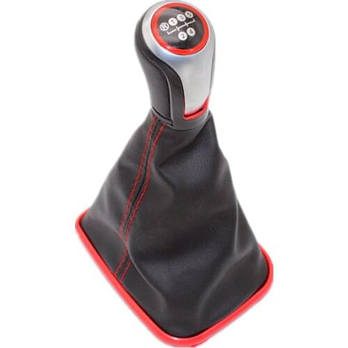 5 Speed 12mm Hole Car Gear Stick Shift Knob With Leather Boot For VW Golf 4 MK4 gti 1998 1999 2000 2001 2002 2003 2004 2005 2006