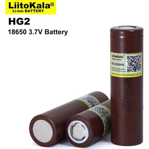 2020 Liitokala new 18650 Battery HG2 3000mAh 3.7V 18650 lithium continuous discharge 20A dedicated electronic power battery
