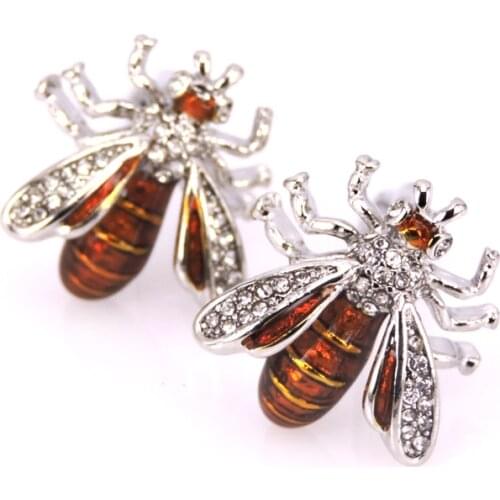Free shipping, bee Cufflinks new fashion golden animal crystal Cufflinks French shirt wedding Cufflinks