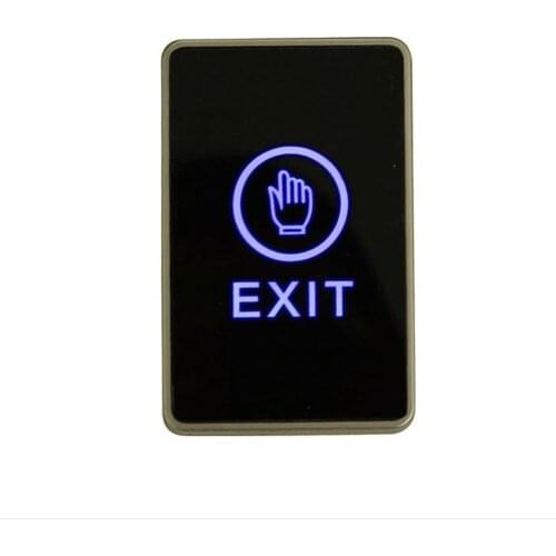 Bule Backlight Touch Exit Button Infrared Contactless Door Release Switch for Access Control System