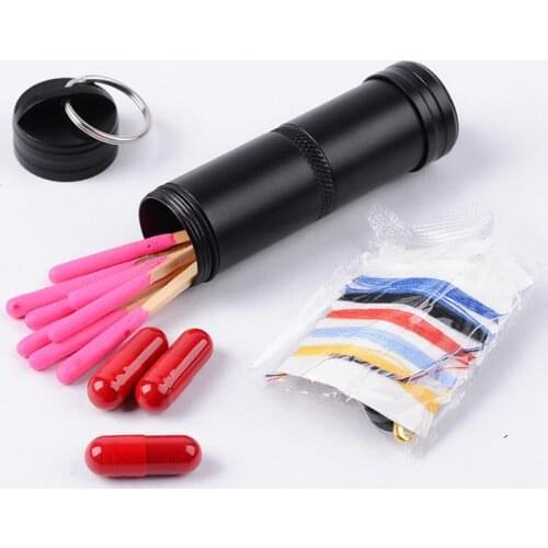 CNC Capsule Survival Seal Trunk EDC Waterproof Box Container Outdoor Dry Bottle Holder Storage Camp Medicine Match Pill Case