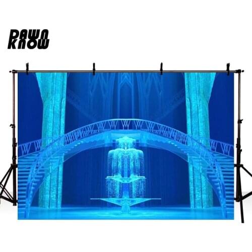 DAWNKNOW Custom Princess Elsa Anna Castle Photography Background Backdrop Tapestry Party Poster Children Photo Studio Props