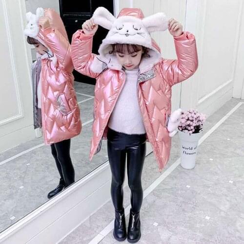 Children Jackets Outerwear Girls Autumn Winter Warm Down Hooded Coat Teenage Parka Kids Winter Casual Cute Warm Girl Outerwear