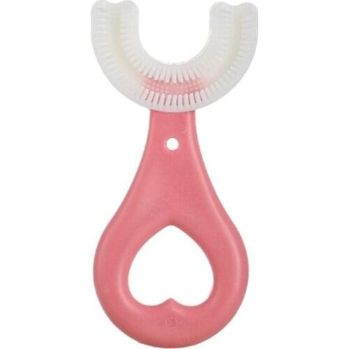 9cm Manual Silicone Baby Yoothbrushing Artifact U-Shaped Children Toothbrush Oral Care Cleaning Brush