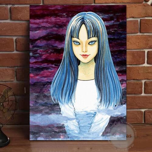 Canvas Horror Anime Tomie Revenge Junji Ito Pictures Home Decoration Paintings Poster HD Prints Wall Art Modular Living Room