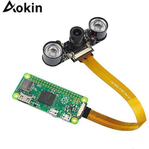 5mp Wide Angle Camera Night Vision 1080p Webcam 2 Infrared Ir Led Light With 16cm Fcc Cable For Raspberry Pi Zero And Zero W