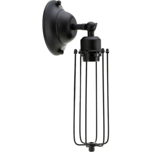 Classical Personality Vintage Retro Antique Cage Shaped Adjustable Wall Lamp Base Light Holder for E27 Bulb Hotel Bar Decoration