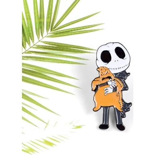 Ins Tide Creative Fashion Christmas Night Horror Skull Oil Drop Brooch Personality Wild Ghost Cartoon Badge Backpack Accessories