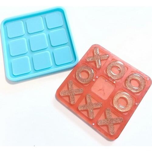Tic Tac Toe Resin Mold And Chess Pieces Mold, X O Board Game Silicone Molds For Resin Casting,diy Tabletop Board Game